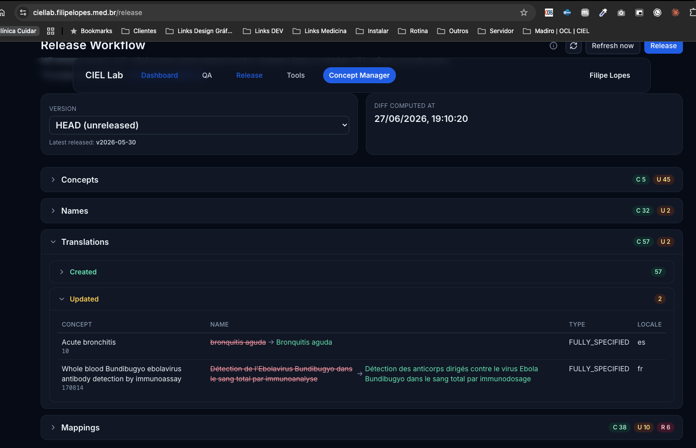 Release workflow and HEAD comparison